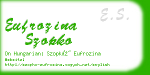 eufrozina szopko business card